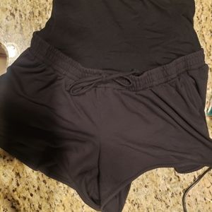 2 pairs a:glow maternity xl shorts black blue